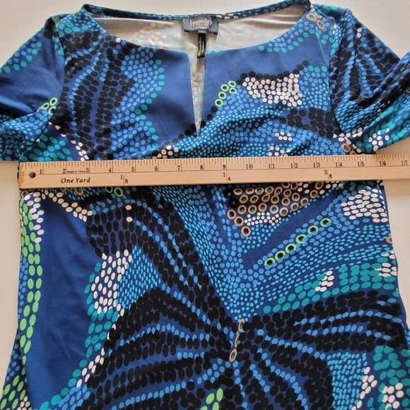 Laundry by Design Blue Sleeve Mini Dress Sz 4 - Picture 6 of 10